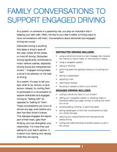 Family Conversations to Support Engaged Driving